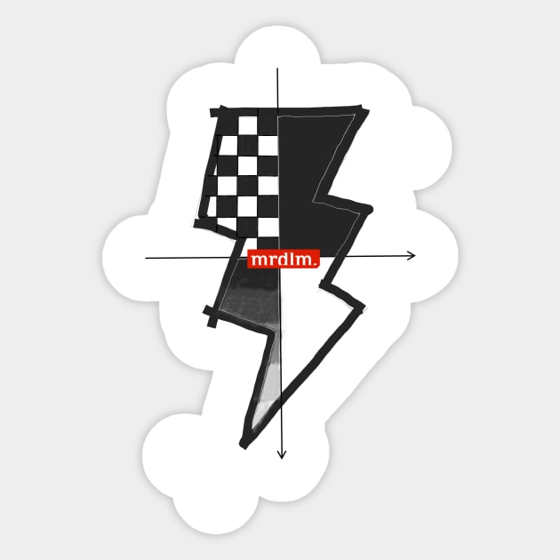 Lightning mixed sketch Sticker by Andeust
